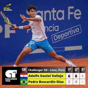 Dani Vallejo vence en sets corridos al brasileño Boscardín en Lima