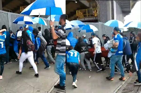 [VIDEO] ¡¿Fanático yo?! Llevaron a la cancha ¡al muerto con cajón y todo!