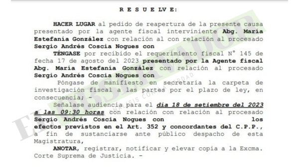 Conajzar: Fijan audiencia para tratar pedido de sobreseimiento definitivo a exprocurador