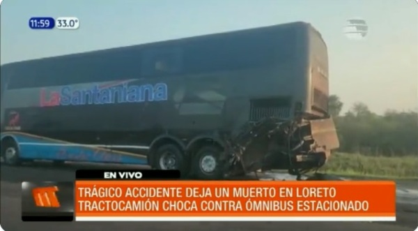Fatal accidente en Loreto: Guarda de bus pierde la vida