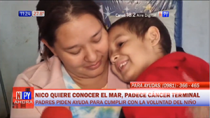 Niño de 6 años con cáncer terminal desea conocer el mar