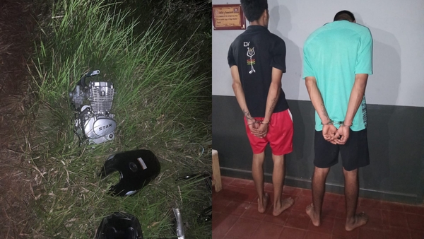 Hallan moto "carneada" y detienen a dos sospechosos en el barrio San Pedro