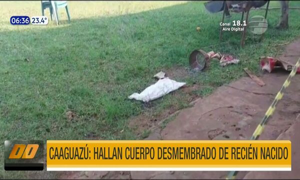Caaguazú: Hallan cuerpo desmembrado de un recién nacido | Telefuturo