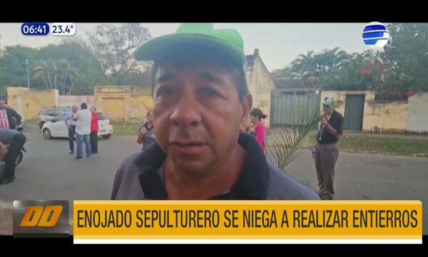 Enojado sepulturero se niega a realizar entierros en Paraguarí | Telefuturo