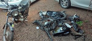 RECUPERAN PARTES DE MOTOCICLETA HURTADA Y DETIENEN A PRESUNTOS AUTORES