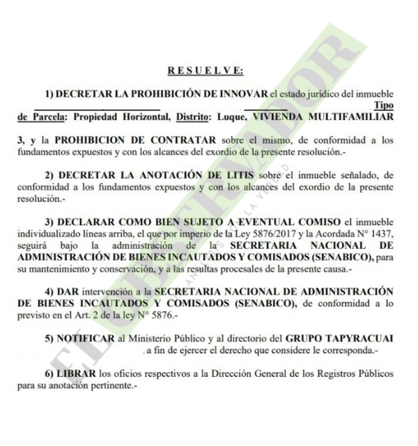 Inmueble adquirido Alberto Koube en la mira para eventual comiso