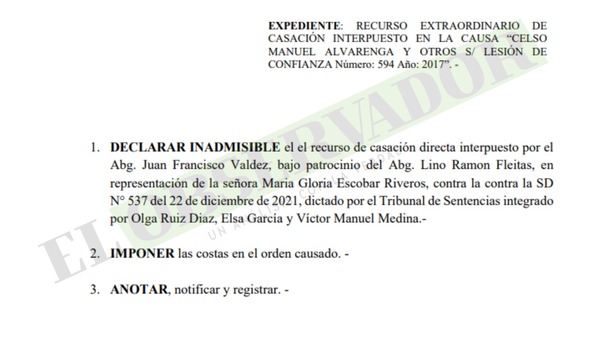 Queda firme condena contra extesorera de gremio judicial por millonario perjuicio