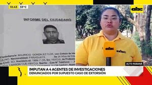 Video:  Imputan a cuatro agentes de investigaciones  - ABC Noticias - ABC Color