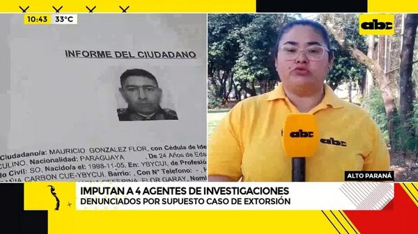 Video: Imputan a cuatro agentes de investigaciones - ABC Noticias - ABC Color
