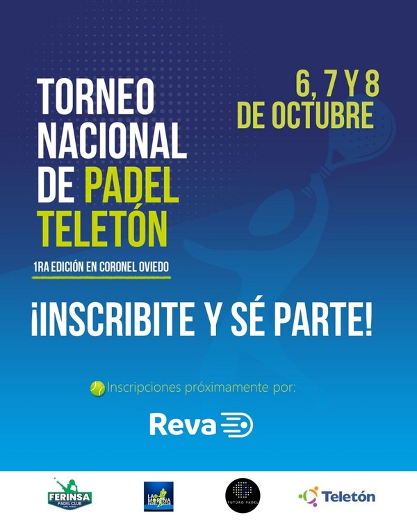 Coronel Oviedo será sede del Campeonato Nacional de Pádel Teletón