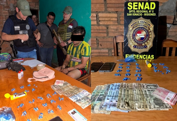 Presunto microtraficante detenido tras allanamiento en San Ignacio Misiones