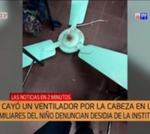 Ventilador de techo cayó sobre la cabeza de un alumno en Asunción - Paraguay.com