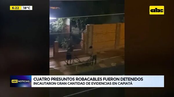Video: Cuatro presuntos robacables fueron detenidos - ABC Noticias - ABC Color