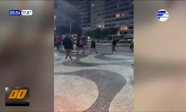 Torcida de Flamengo atacó a hinchas olimpistas en Copacabana | Telefuturo