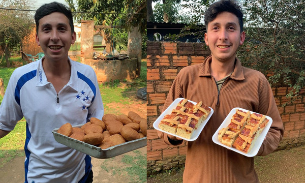 Coronel Oviedo: Joven vende bollos, pastafrolas y empanadas para pagar su carrera universitaria y ayudar a su madre