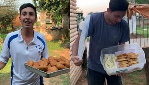 Joven vende bollos y empanadas en la calle para pagar su universidad - Noticiero Paraguay