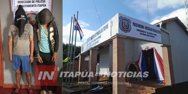 HERMANOS DETENIDOS EN PROSECUCIÓN A UN HURTO EN CAMBYRETÁ - Itapúa Noticias