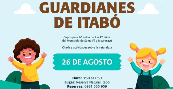 Invitan a niños de Santa Fe y Mbaracayú al evento “Guardianes de Itabó”