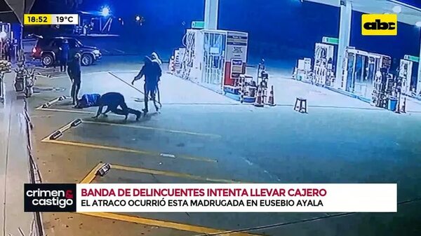 Video: delincuentes intentaron llevar un cajero automático - Crimen y castigo - ABC Color