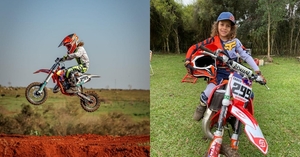 Pequeño veloz y único representante de Itapúa competirá en el Campeonato Nacional Paraguayo de Motocross.