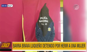 Barra brava luqueño detenido por herir a una mujer | Telefuturo