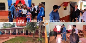 MUNICIPALIDAD DE SAN RAFAEL INAUGURA PABELLÓN EN LA ESCUELA DE LA COLONIA LIBERTAD 2 - Itapúa Noticias
