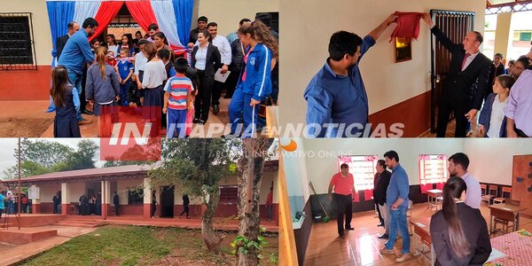 MUNICIPALIDAD DE SAN RAFAEL INAUGURA PABELLÓN EN LA ESCUELA DE LA COLONIA LIBERTAD 2 - Itapúa Noticias