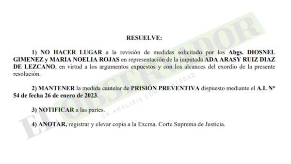 Mantienen prisión de esposa de Policía imputada por el asesinato de militar Líder Ríos