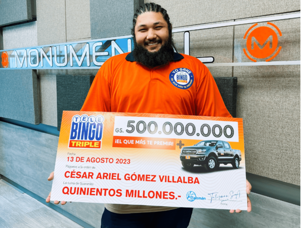 Un golpe de suerte: Ganador del Telebingo Triple se lleva 500 Millones y una espectacular camioneta. · Radio Monumental 1080 AM