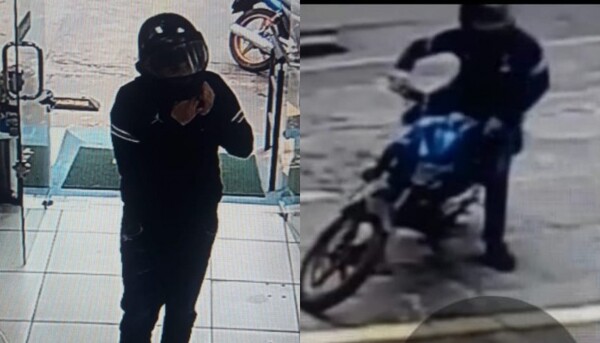 Solitario delincuente asaltó una farmacia