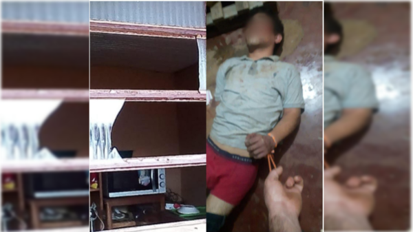 Presunto mondaha quiso ingresar a una vivienda y ¡quedó atorado en la ventana!
