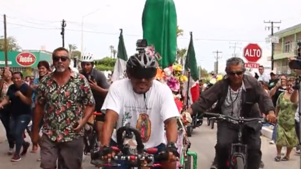 Peregrino guadalupano recorrió México en bicicleta en 100 días para cumplir voto religioso