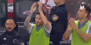 Versus / Así festejaron Messi y Busquets el primer gol de Diego Gómez en la MLS