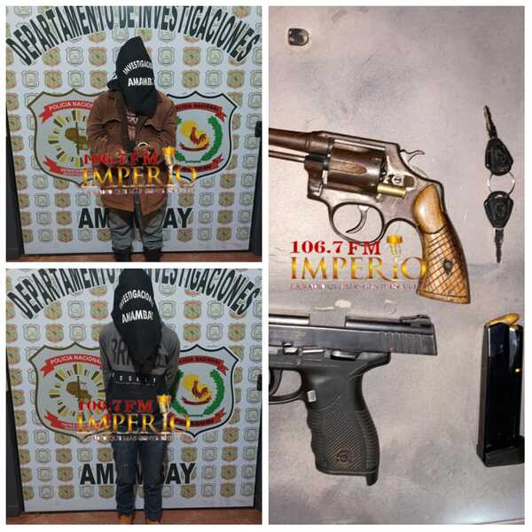 Policía detiene a dos hombres armados - Radio Imperio 106.7 FM