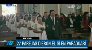 27 parejas sellan su compromiso en unión comunitaria