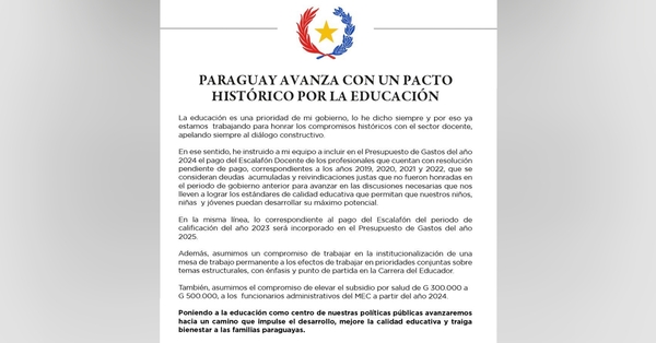 Levantan amenaza de paro docente tras acuerdo con el Gobierno