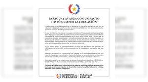 Diario HOY | Peña destaca pacto histórico por la educación y promete honrar compromisos con docentes