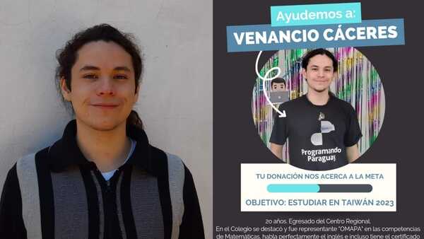 Joven encarnaceno busca ayuda para cumplir su sueño de estudiar en Taiwan