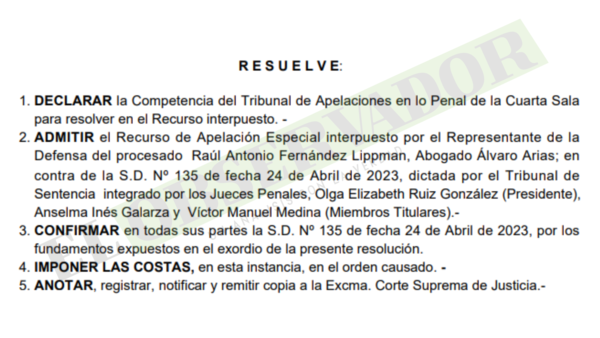 Cámara confirma condena a Raúl Fernández Lippmann por enriquecimiento y lavado de dinero