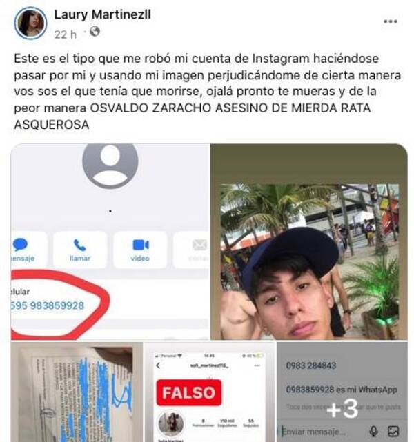 Imputado por feminicidio tenía denuncia por haber robado la cuenta de Instagram a una mujer