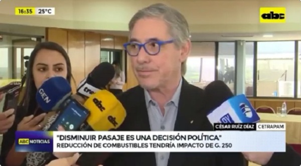 Baja del pasaje es decisión política, dice Cetrapam