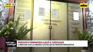 Video: presunto feminicida llegó a Judiciales - Crimen y castigo - ABC Color