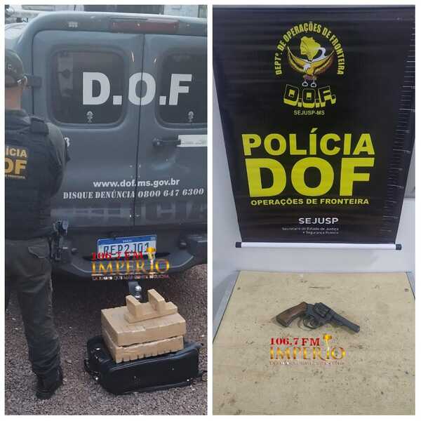 DOF detiene a un adulto con revólver y a una menor de 16 años transportando marihuana - Radio Imperio 106.7 FM
