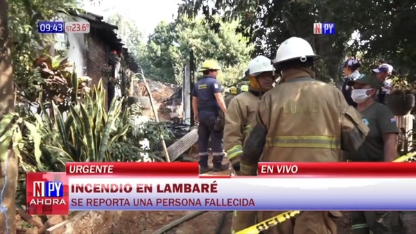 Anciano muere en incendio en Lambaré - Noticias Paraguay