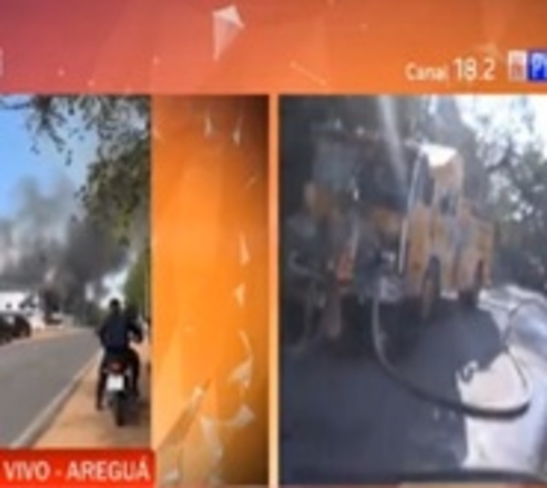 Bomberos controlan incendio en Areguá - Paraguay.com