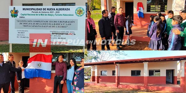 MUNICIPALIDAD DE NVA. ALBORADA INAUGURÓ PABELLÓN EN COLEGIO DOÑA CATALINA SALINAS - Itapúa Noticias