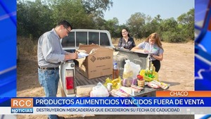 Procedieron a destruir productos alimenticios vencidos incautados en comercios de Filadelfia