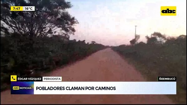 Video: Pobladores claman por mejoras de caminos - ABC Noticias - ABC Color