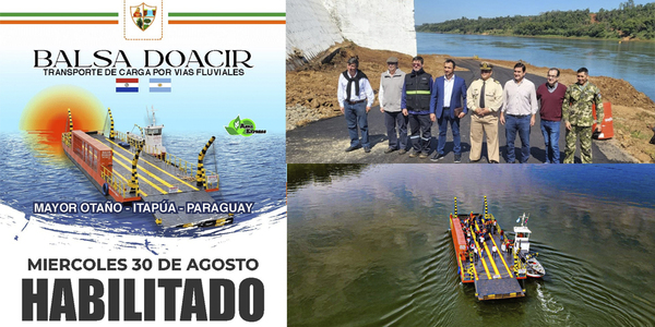 MAYOR OTAÑO Y ELDORADO - ARG. REACTIVAN EL CRUCE EN BALSA TRAS SIETE AÑOS DE INACTIVIDAD - Itapúa Noticias