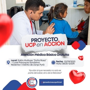 Zanja Pytá recibirá la visita de la Unidad Móvil de Salud de la UCP